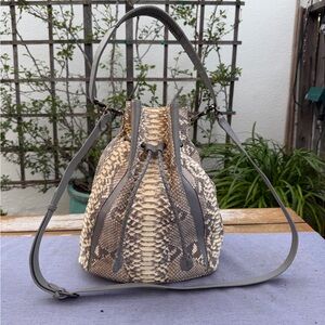 KHIRMA ELIAZOV genuine python bucket bag